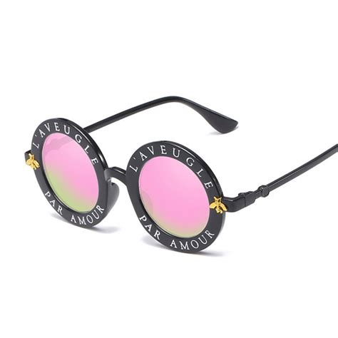 Retro Small Round Sunglasses Women Vintage Brand Shades Black Metal