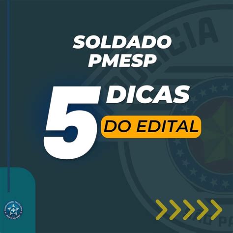 5 DICAS DO EDITAL DE SOLDADO PMESP