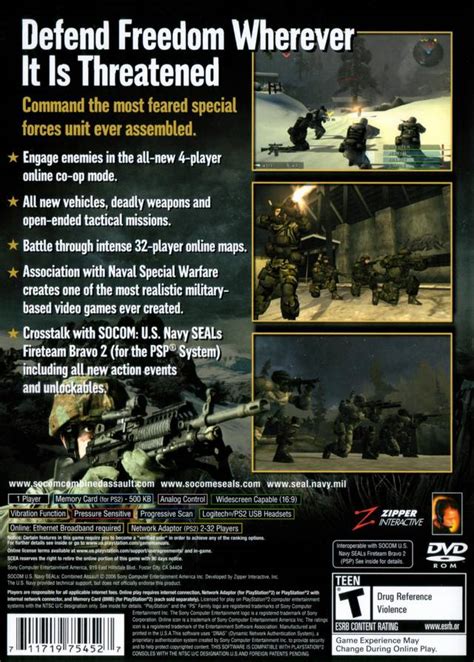 Socom Us Navy Seals Combined Assault Sony Playstation Game