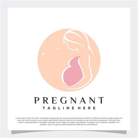 Premium Vector Pregnant Logo Design With Negative Space Concept