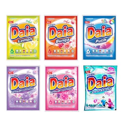 Jual Daia Detergen Bubuk 53gr Isi 6 Sachet Shopee Indonesia