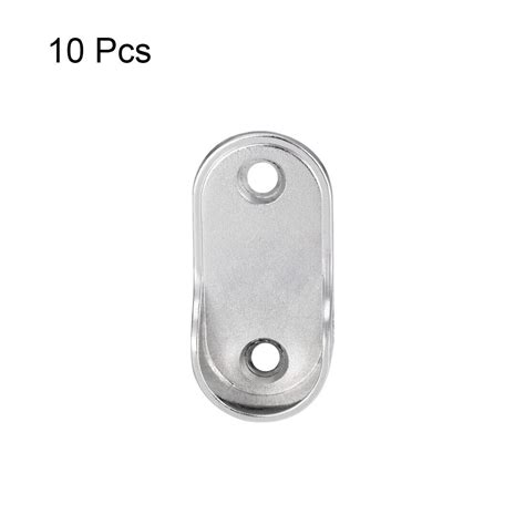 Zinc Alloy Oval Closet Wardrobe Rod End Supports Fit Rod Dia Mm