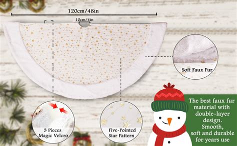 Amazon Aerwo Christmas Tree Skirt Inch Large White Tree Skirt