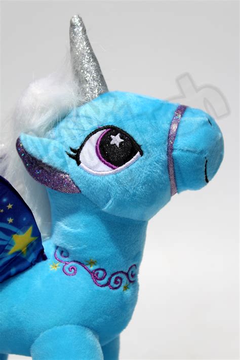 loyal plush - Dinotoys „Unicorn“ blue: Pegasus Plush unicorn, size: 28 cm