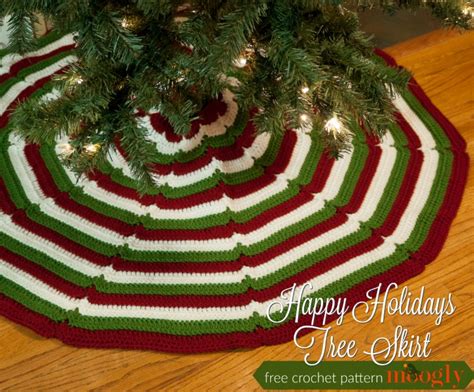 Free Christmas Tree Skirt Crochet Patterns Crafting Happiness