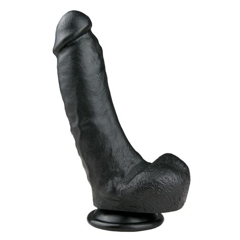 Realistické dildo so semenníkmi EasyToys čierne 20 cm Sexshop 51