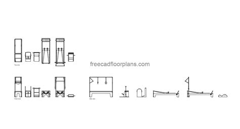 Pilates Equipment Cad Drawings