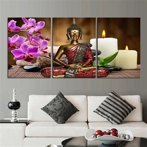 Aliexpress Buy Canvas Painting Buddha Wall Art Spa Zen Stone