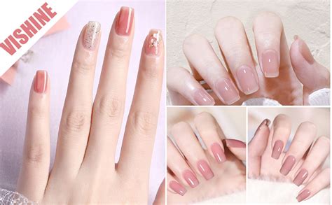 Amazon Vishine Nude Gel Polish Kit Sheer Milky Pink Jelly