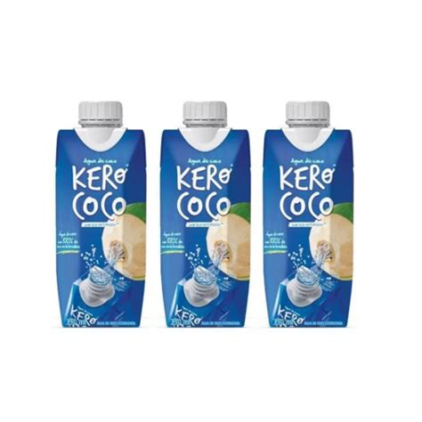 Kit C 3 Unidades Água De Coco Kero Coco 330ml Shopee Brasil