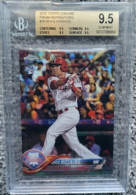 Topps Chrome Refractor Batting Rhys Hoskins Rc For Sale