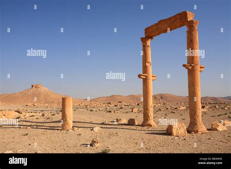 Ancient Ruins Palmyra Syria Stock Photo Alamy