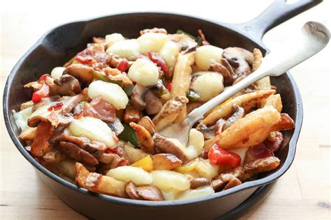 Montreal-Style Poutine with Bacon, Peppers, Mushrooms, and Onions ...