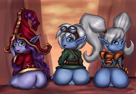 Rule 34 3girls League Of Legends Lulu The Fae Sorceress Multiple Girls Poppy Riot Games