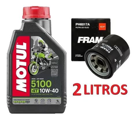 Kit Troca Óleo E Filtro Kawasaki Ninja 650r Motul 10w40 Frete grátis