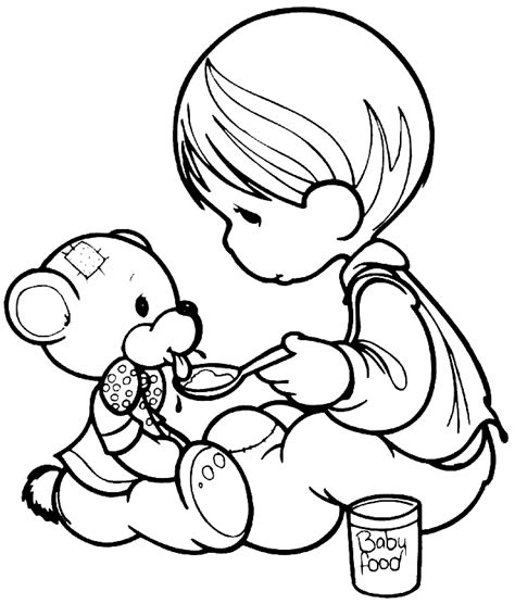 Precious Moments Nativity Coloring Pages - Coloring Home