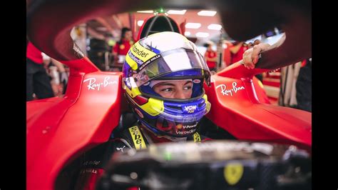 Oliver Bearman Debuts In Scuderia Ferrari F Car Youtube