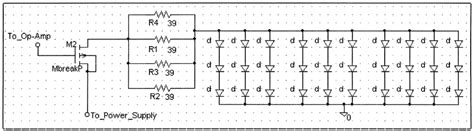 Circuit diagram for light-emitting diode (LED) array. | Download ...