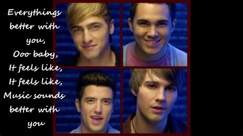 Big Time Rush Music Sounds Better With You Lyrics Onscreen Full