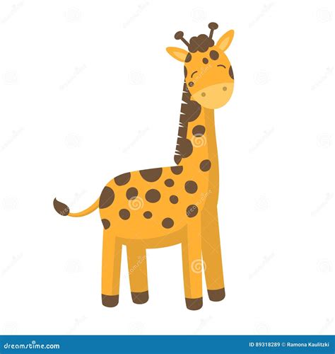 Girafa Pequeno Bonito Ilustra O Stock Ilustra O De Girafa