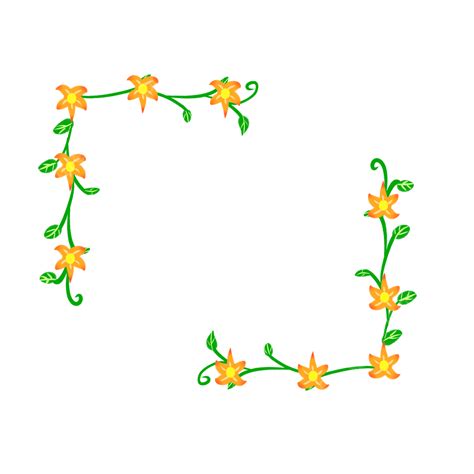 Borde De Flores Png Marco Elemento De Borde Frontera De La Planta Verde Png Y Psd Para