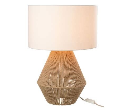 Lampe Poser En Jute Ficelles Cm Naturel Lampe Poser But