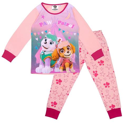 Paw Patrol Schlafanzug Paw Patrol Mädchen Schlafanzug Pyjama Langarm Skye