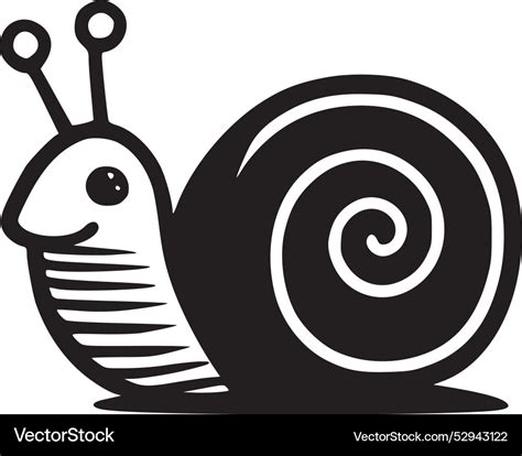 Snail Black And White Royalty Free Vector Image