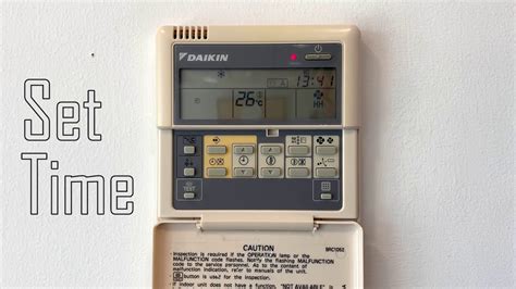 Time Setup Daikin Remote Controller YouTube