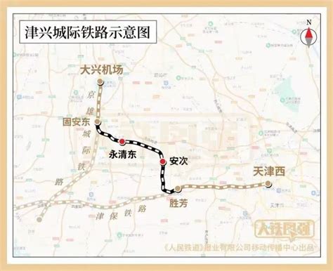 津兴城际铁路站点有哪些附线路示意图 北京本地宝