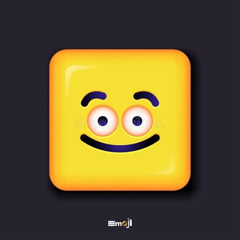 Square Emoticons Yellow Emoji Faces Emoticon Smile Digital Smiley Expression Emotion Feelings