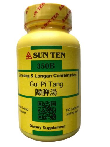 Sun Ten Ginseng Longan Combination Capsules Gui Pi Tang