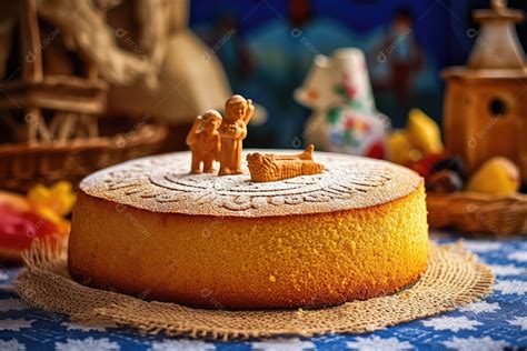 Bolo De Milho Ou Fub Tradicional Festa Junina Caseira No Brasil