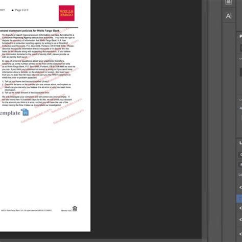 Blank Wells Fargo Bank Statement Template Fake Template
