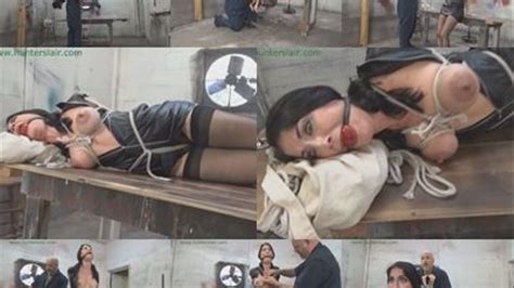 Hunters Lair Bondage Cruel Nipple Clamped Strappado Predicament Mp4 3500kbps