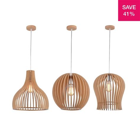 41% off on Wooden Scandinavian Pendant Lights