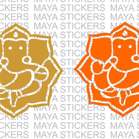 Ganesha Vinayaka Decal Stickers For Cars Bikes Laptops Doors And Wall