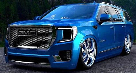 Lowered 2021 Gmc Yukon Denali On Special Wheels