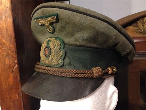 Wwii German Kriegsmarine Coastal Artillery Admirals Visor Cap