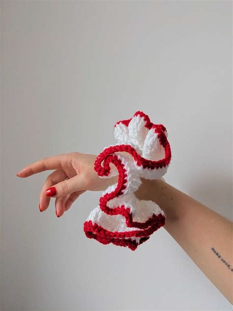 Oversized Crochet Scrunchie Etsy In 2024 Crochet Hair Accessories