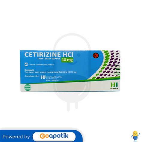 Daftar Penjual Untuk Produk Cetirizine Hexpharm 10 Mg Box 50 Tablet