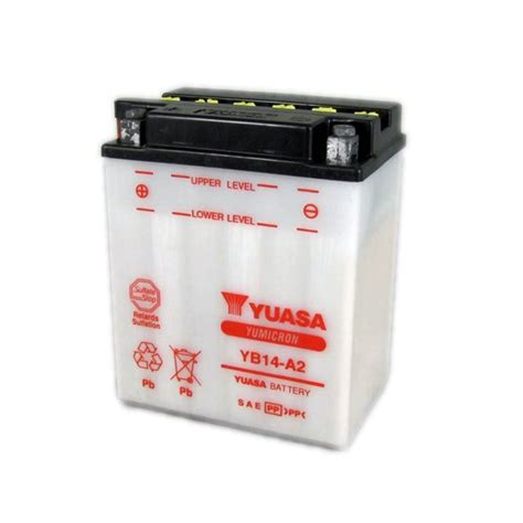 Battery Yuasa YB14A2 12V YuMicron Dry Cell Includes Acid Pack