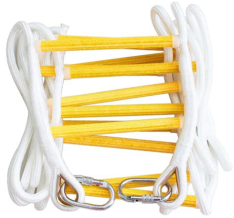 Isop Emergency Fire Escape Rope Ladder Ft Story With Carabiners