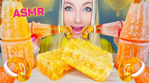 Asmr Eating Honeycomb Honey Jelly Sweet Food Dessert 벌꿀 음식 젤리