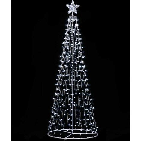 Sagesse Sapin De Noel En Cone Me Tallique Mt Avec Tube Lumineux