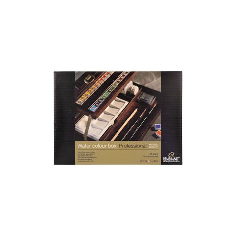 Rembrandt Professional Watercolour Paint Wood Box Professional Set 28