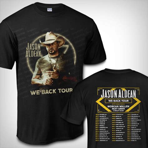 Rare Best Jason Aldean We Back Tour 2020 Logo On T Shirt M 3xl Ebay