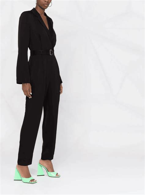 Karl Lagerfeld Satin Jumpsuit Black Laura Thomsen Luxury