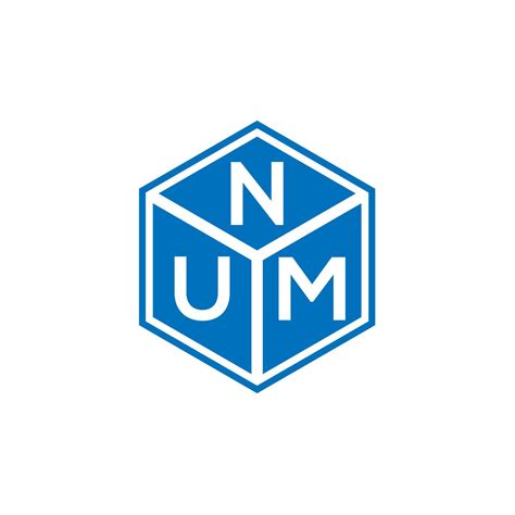 num letter logo design  black background num creative initials