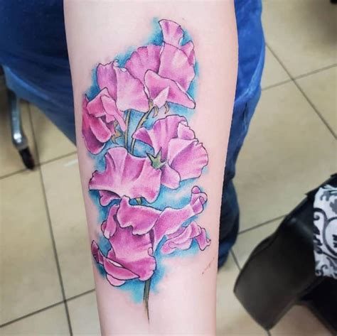 Top 57 Best Sweet Pea Flower Tattoo Ideas 2021 Inspiration Guide